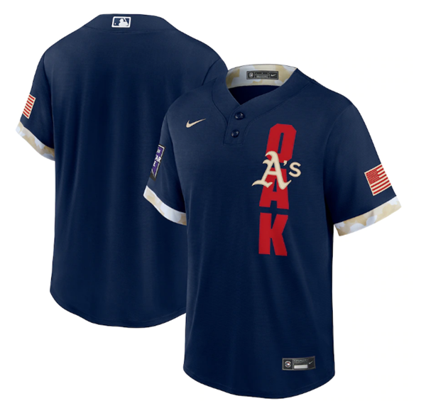 Men's Oakland Athletics Blank 2021 Navy All-Star Cool Base Stitched MLB Jersey Men's Oakland Athletics Blank 2021 Navy All-Star Cool Base Stitched MLB Jersey